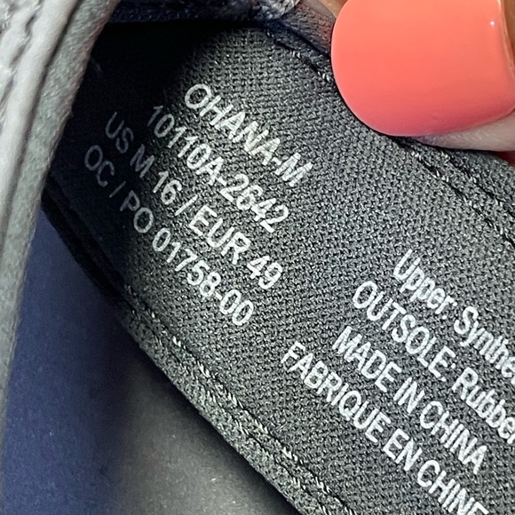 Olukai Ohana Flip Flops Thong Sandals Men's 16 Gray Black Shoes - Picture 9 of 10